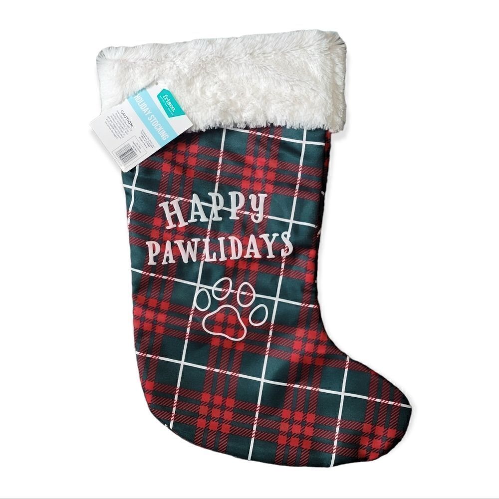 Happy Pawlidays pet stocking